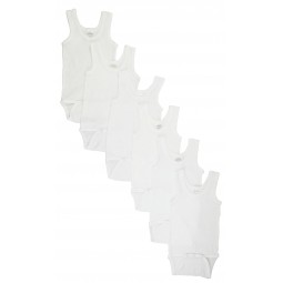 White Tank Top Onezie 6 Pack