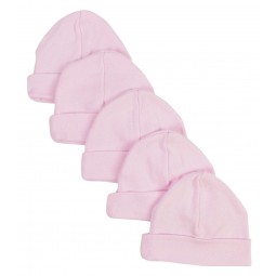 Pink Baby Cap (pack Of 5)