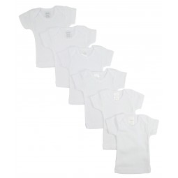 White Short Sleeve Lap Tee...