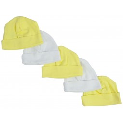 Yellow & White Baby Caps...