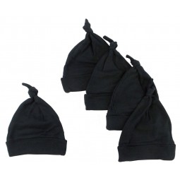 Black Knotted Baby Cap...