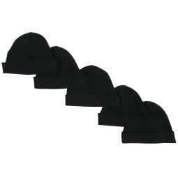 Black Baby Cap (pack Of 5)