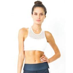 Jaxon Mesh Sports Bra - White