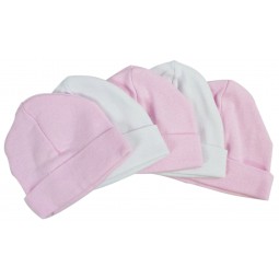 Pink & White Baby Caps...