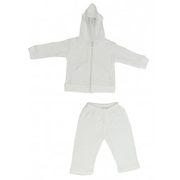 White Interlock Sweat Pants...