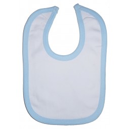 White Interlock Bib Blue...