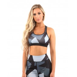 Bondi Sports Bra - Black/Grey